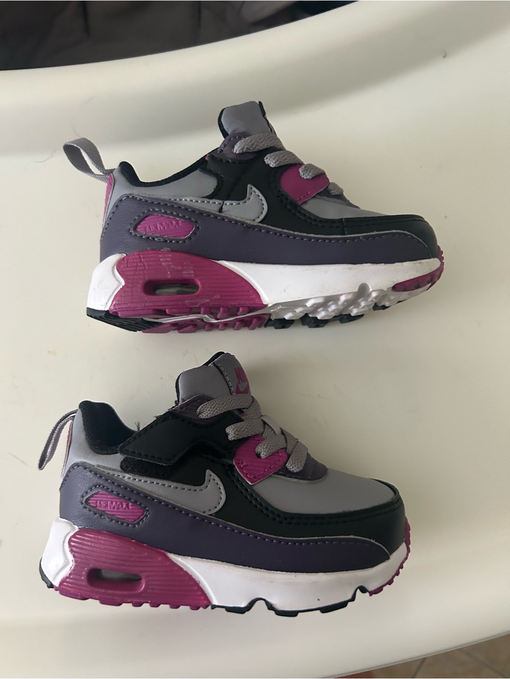 Kids Athletic Sneakers in Purple, Gray & Pink